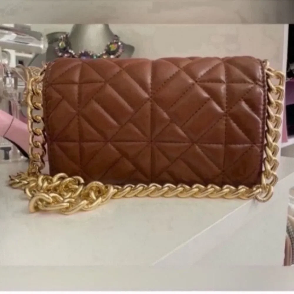 Unbranded Women's Brown and Gold Bag
